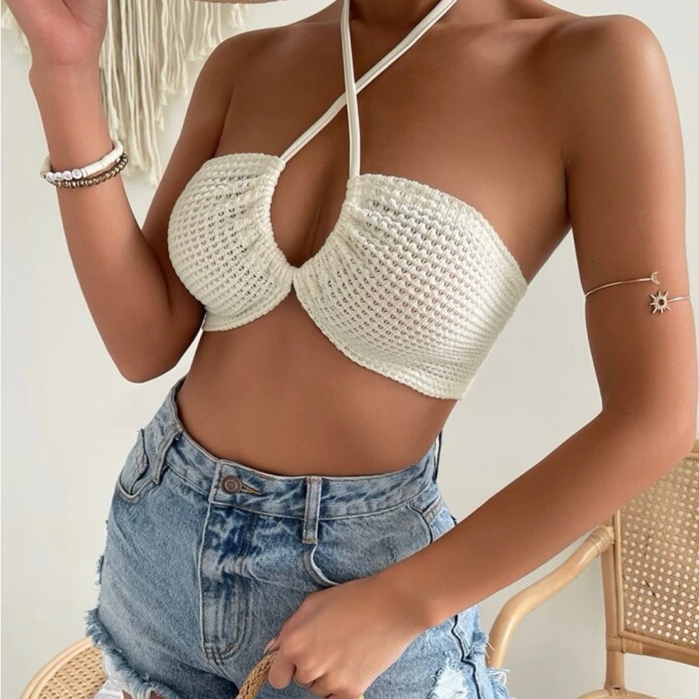 White crop top